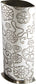 Tall 6.3 inch Pewter Bud Vase with Yorkshire Rose Pattern Bright Polished Finish