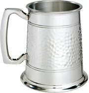 Pewter Tankard 1 Pint Double Lined Antique Style Handle Perfect for Engraving
