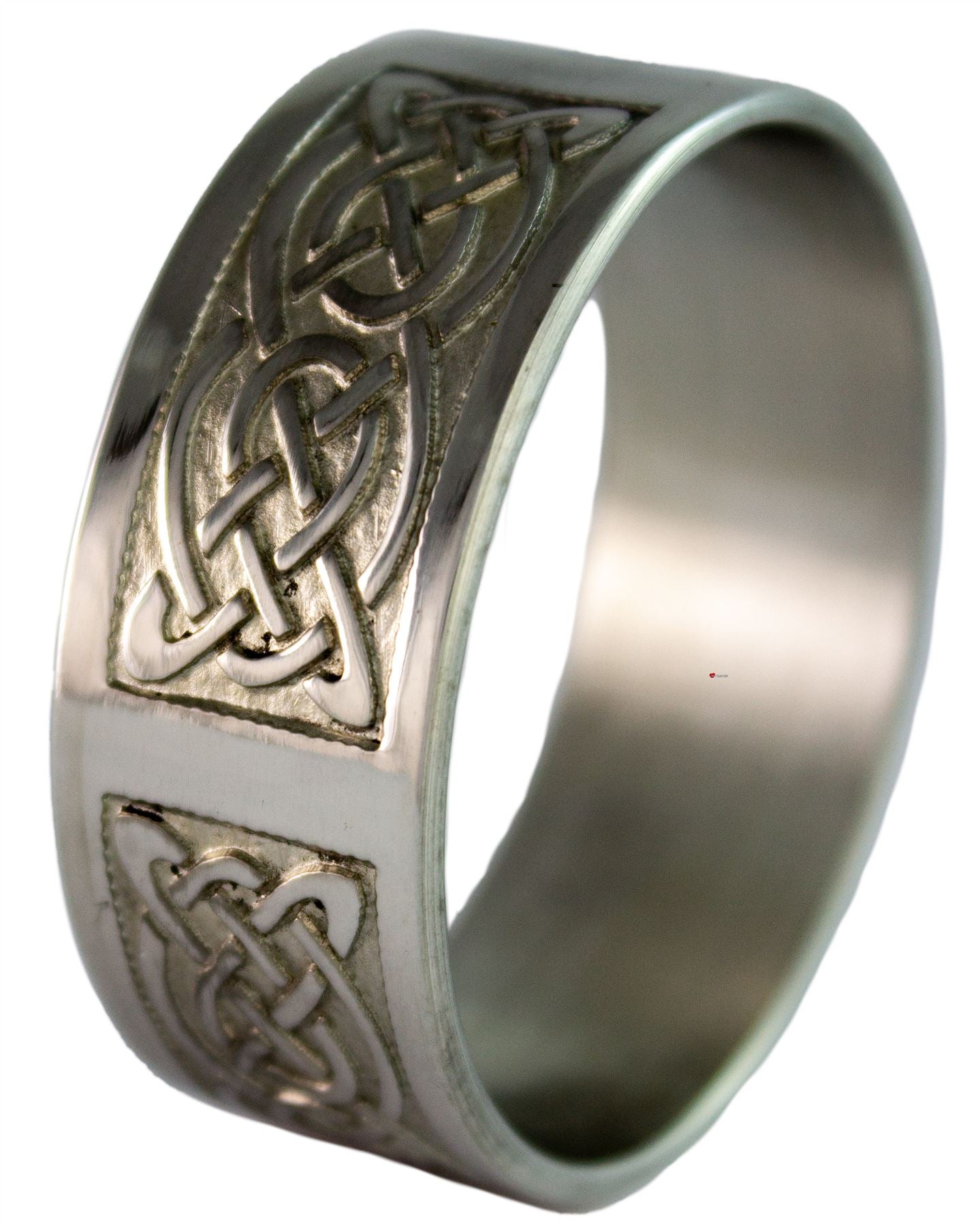 Pewter Napkin Ring Serviette Decorated With Celtic Motifs