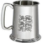 Pewter Tankard 1 Pint Bright Finish with Three Lions Motif Perfect for Engraving