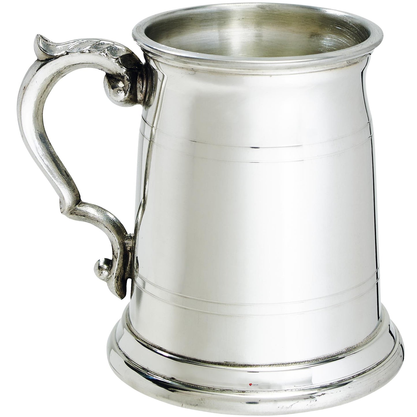 Half Pint Tankard Old London Double Line Handle Pewter Perfect for Engraving