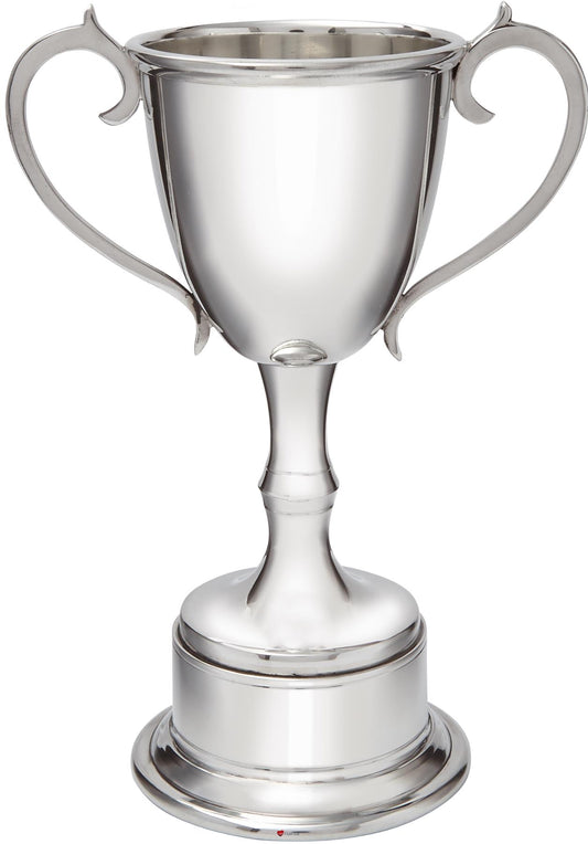 210mm Pewter Champions Cup Sport Trophy on Integral Plinth Perfect for Engraving