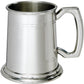 Half Pint Pewter Tankard with Double Lines and Square Handle Perfect for Engraving