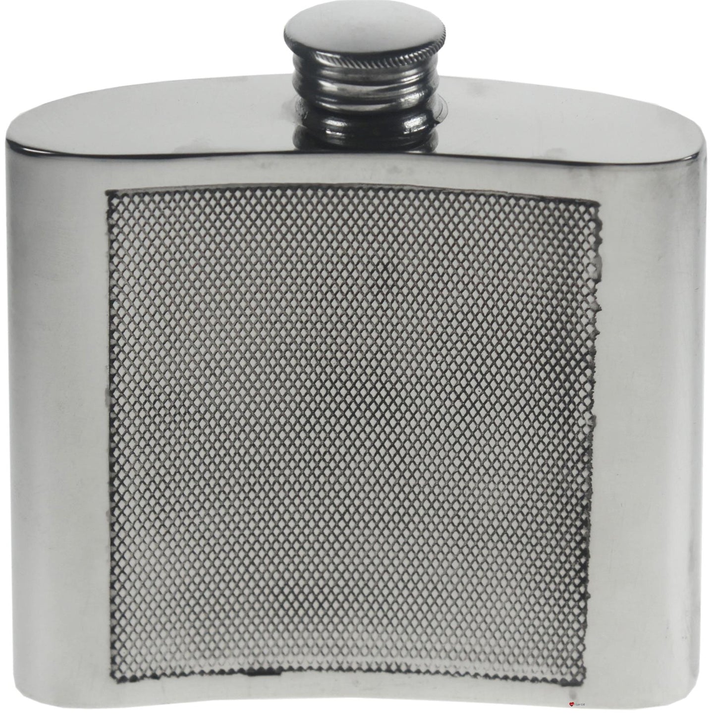 4oz Hip Flask Pewter with Barley Panel Perfect for Engraving