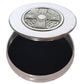 Trinket Boxes Pewter Round with Circular Insert Lid Featuring Iona Cross 90mm 50mm