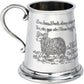 Quarter Pint Mug Baa Black Sheep Christening Gift Pewter Tankard Scroll Handle