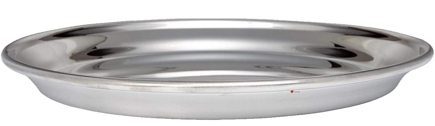 Large Round Pewter Tray Salver 240mm Wide Bright Polished Perfect for Engraving