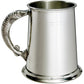 Pewter Tankard 1 Pint Plain Double Lines Fish Handle Perfect for Engraving