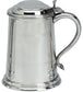 Pewter Tankard With Lid Classic Shape Wide Base Polished Finish 1pt Engravable