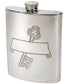 6oz Pewter Hip Flask 21st Birthday Key Stamp Scroll Banner Perfect for Engraving