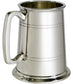 Pewter Glass Bottom Tankard 1 Pint Broad Rim Touchmark Perfect for Engraving