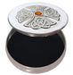 Trinket Boxes Pewter Round Celtic Cross Inset Topaz Coloured Stone Lid 90mm 50mm