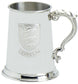 Pewter Tankard 1pt England Shield With Three Lions Ornate Handle Engravable