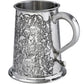 1 Pint Pewter Tankard Skull and Heart Design Swan Handle Perfect for Engraving