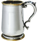 Pewter Tankard 1 Pint Hallam Style Jacobean Brass Detail Perfect for Engraving