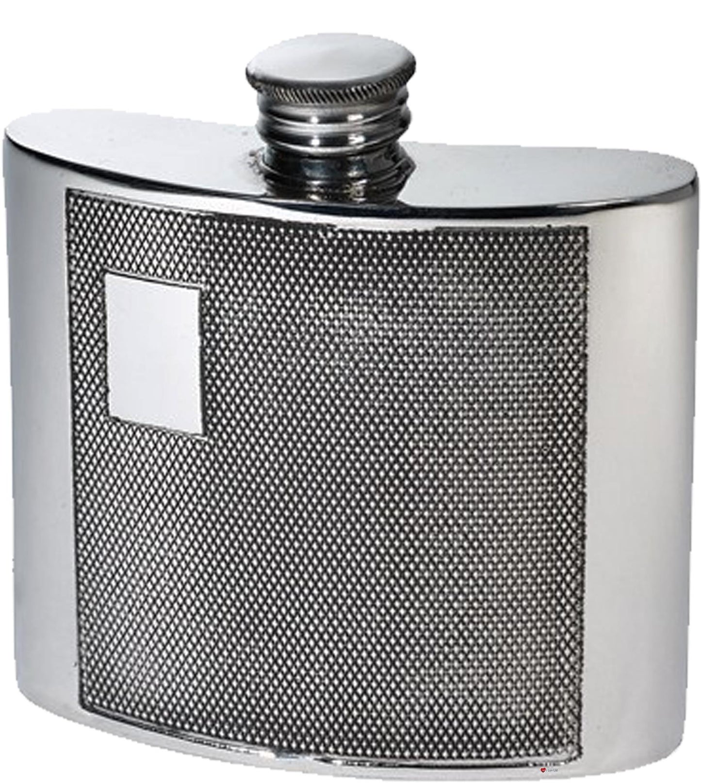 4oz Hip Flask Pewter with Barley Panel Perfect for Engraving