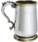 Pewter Tankard 1 Pint Hallam Style Jacobean Brass Detail Perfect for Engraving