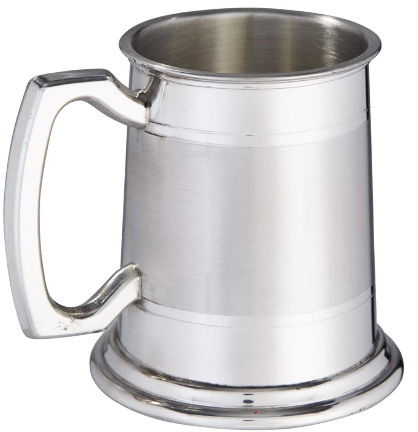 Half Pint Pewter Tankard Part Satin Band Square Handle Perfect for Engraving