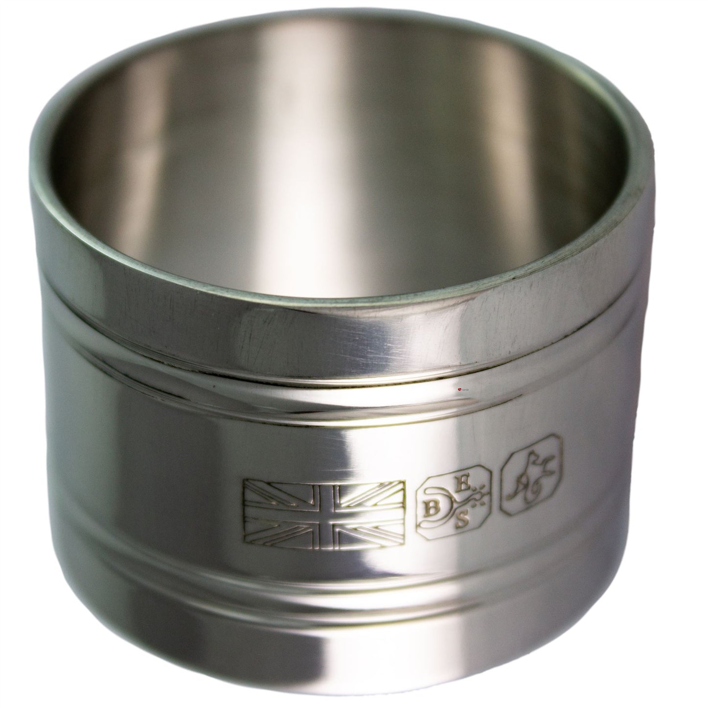 Pewter Napkin Ring Serviette Grooved with Feature Touch Marks