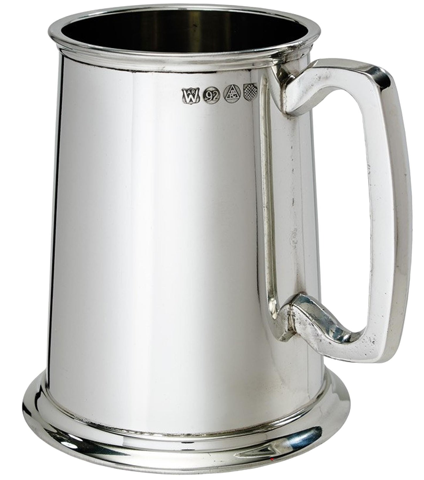 Pewter Tankard 1 Pint All Polished with Feature Touchmark Perfect for Engraving