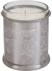 Candle Votive Holder with Viking Design Dark Antique Pewter Comes with Candle