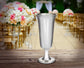 Flared Pewter Champagne Flute Wedding Gift Polished Perfect for Engraving