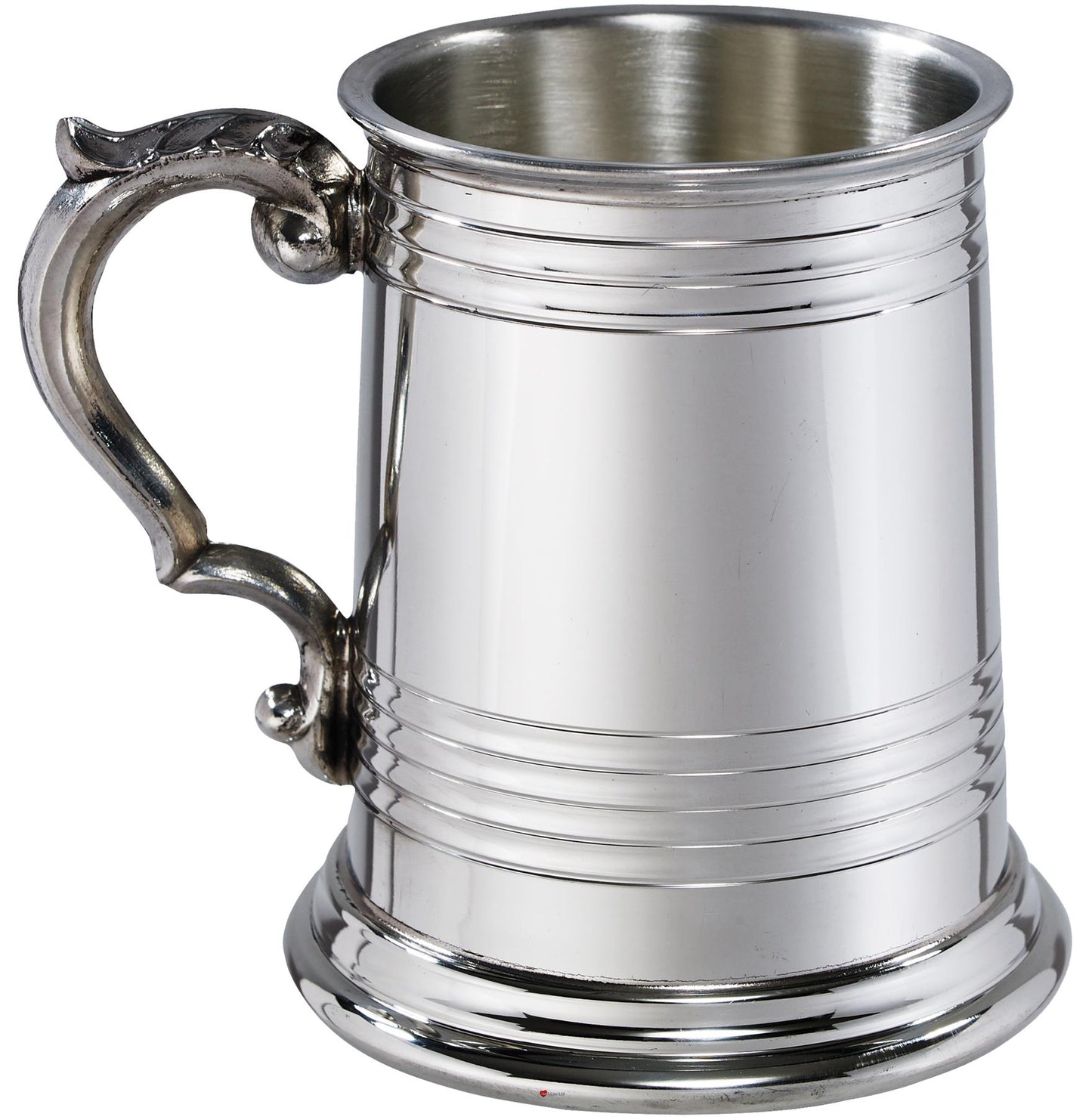 Half Pint Tankard Worcester Scroll Handle Line and Groove Perfect for Engraving