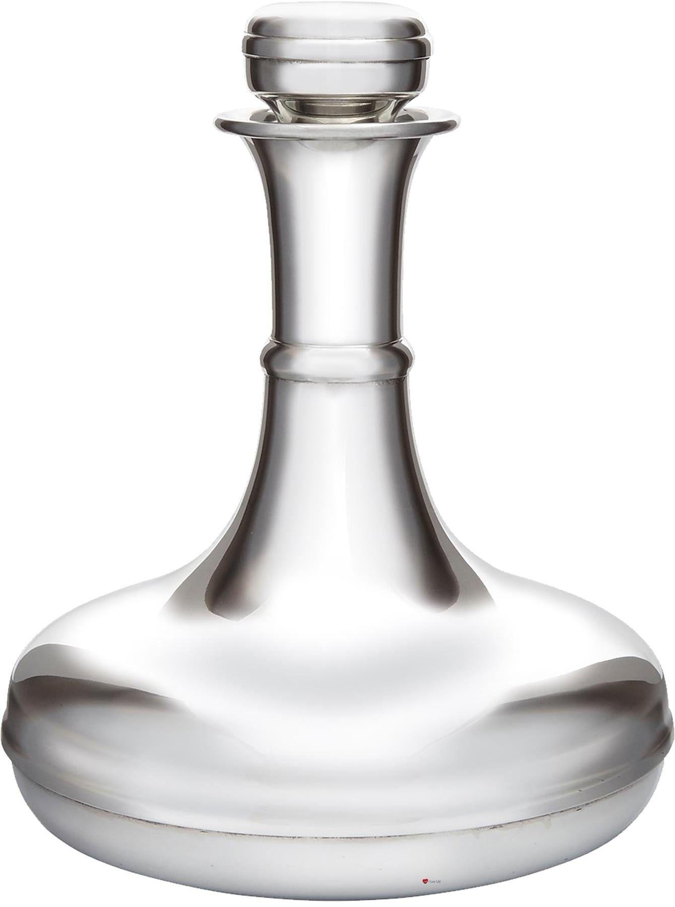 Ships Style Broad Base Pewter Decanter with Pewter Stopper Perfect for Engraving