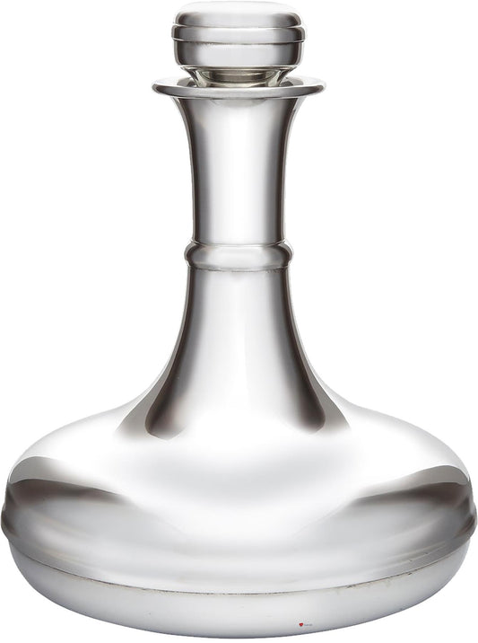 Ships Style Broad Base Pewter Decanter with Pewter Stopper Perfect for Engraving