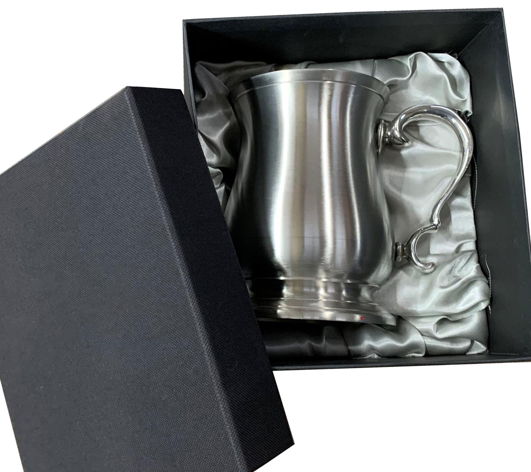 Extra Heavy Hand Cast 1 Pint Pewter Abbey Bell Tankard Satin Finish