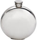 6oz Round Pewter Hip Flask in Plain Bright Polished Screw Perfect for Engraving