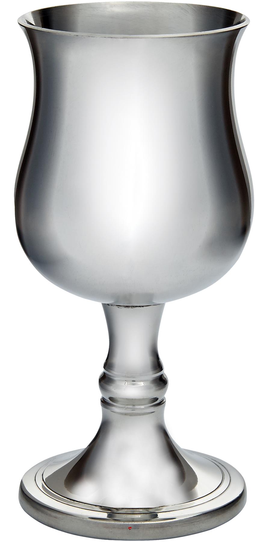 Pewter Georgian Wine Goblet Large 300ml Bright Polished Perfect for Engraving