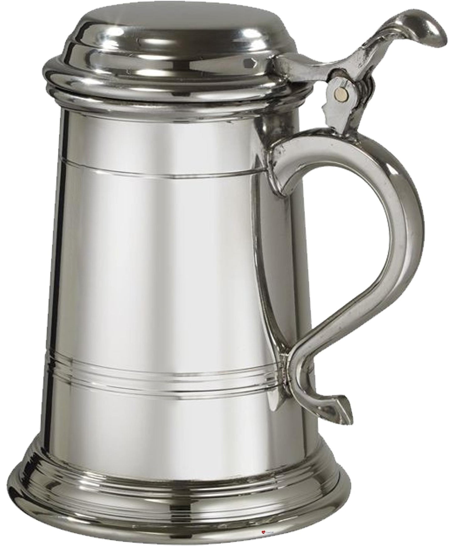 Pewter Extra Heavy Lidded Tankard 1 Pint Balmoral Style Perfect for Engraving