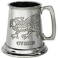 Welsh Dragon Quarter Pint Baby Christening Tankard Pewter Perfect for Engraving