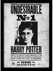 Harry Potter Undesirable No.1 Framed Poster 30x40cm – Ministry of Magic Wanted Wall Art Print Collector Display