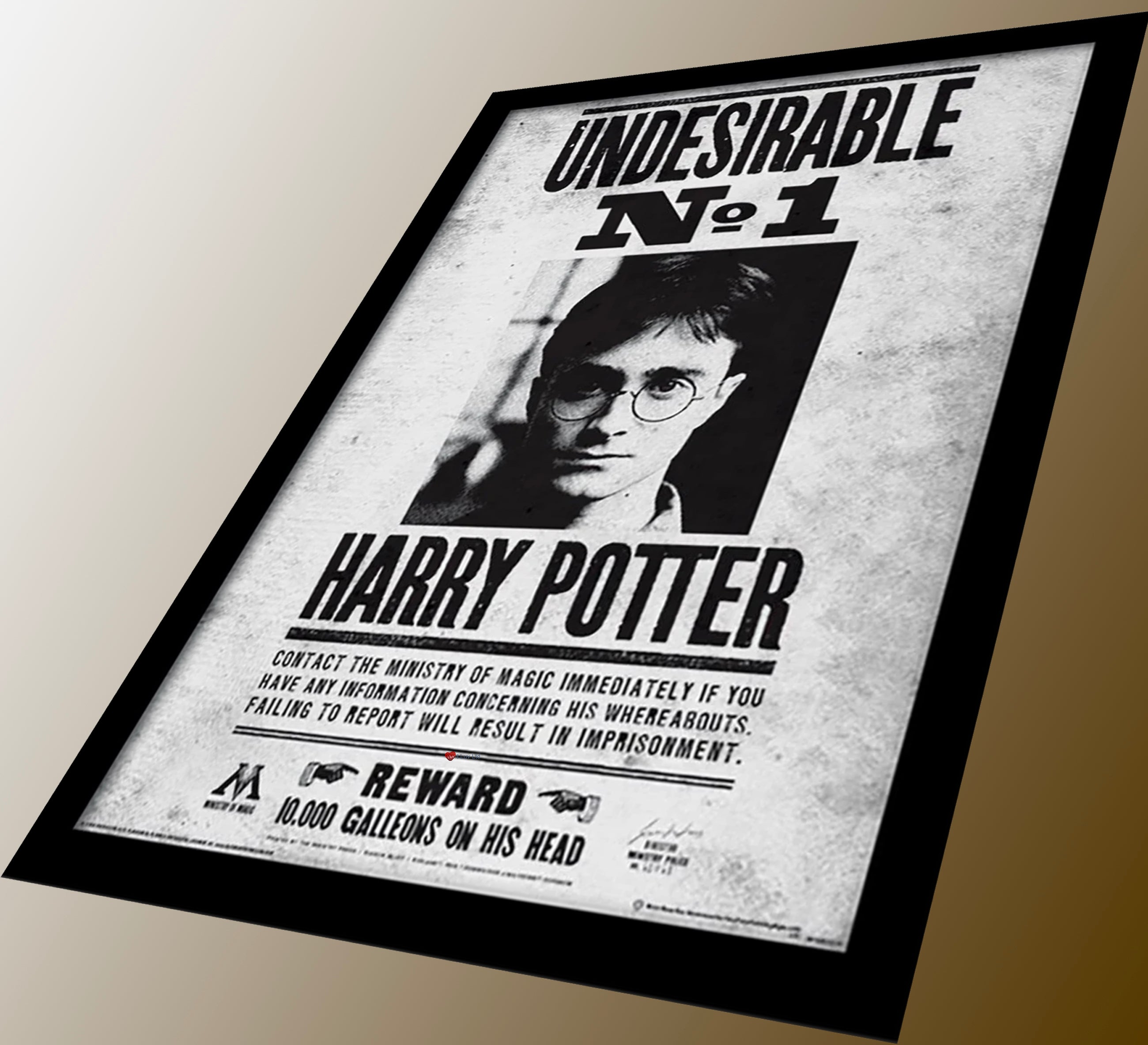 Harry Potter Undesirable No.1 Framed Poster 30x40cm – Ministry of Magic Wanted Wall Art Print Collector Display