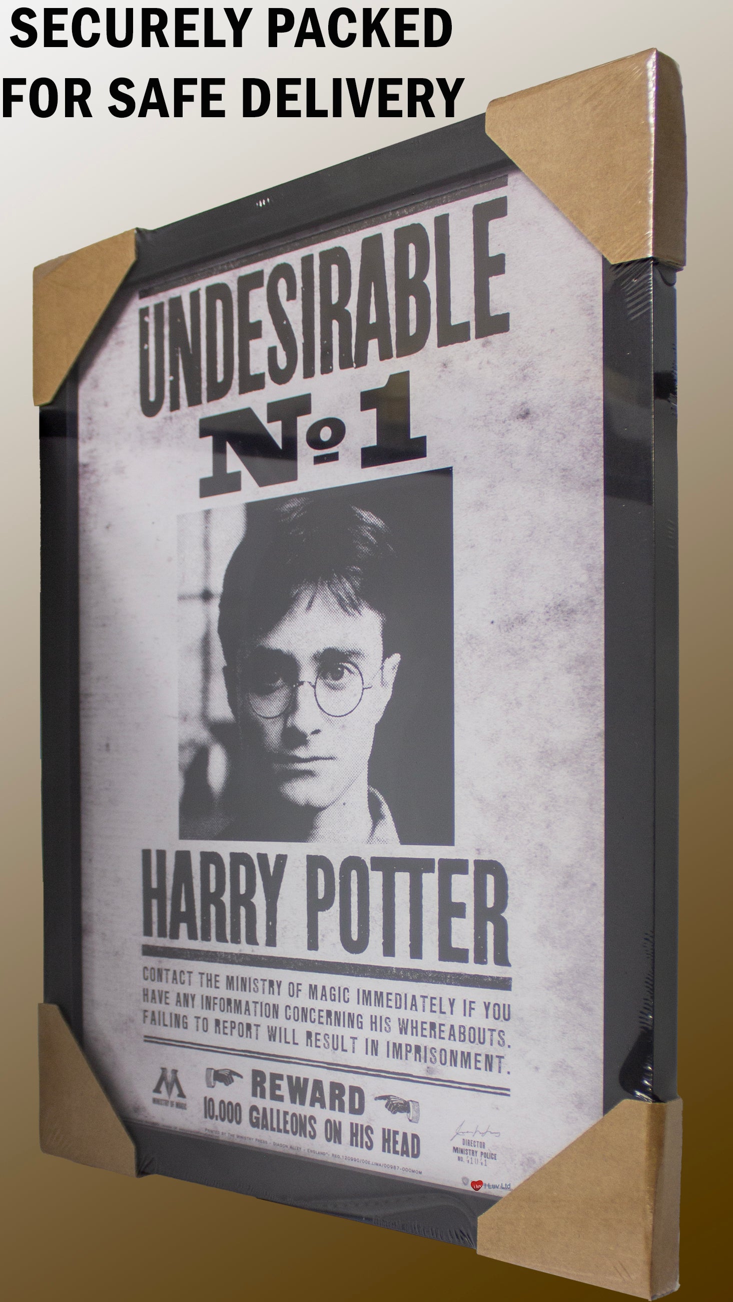 Harry Potter Undesirable No.1 Framed Poster 30x40cm – Ministry of Magic Wanted Wall Art Print Collector Display