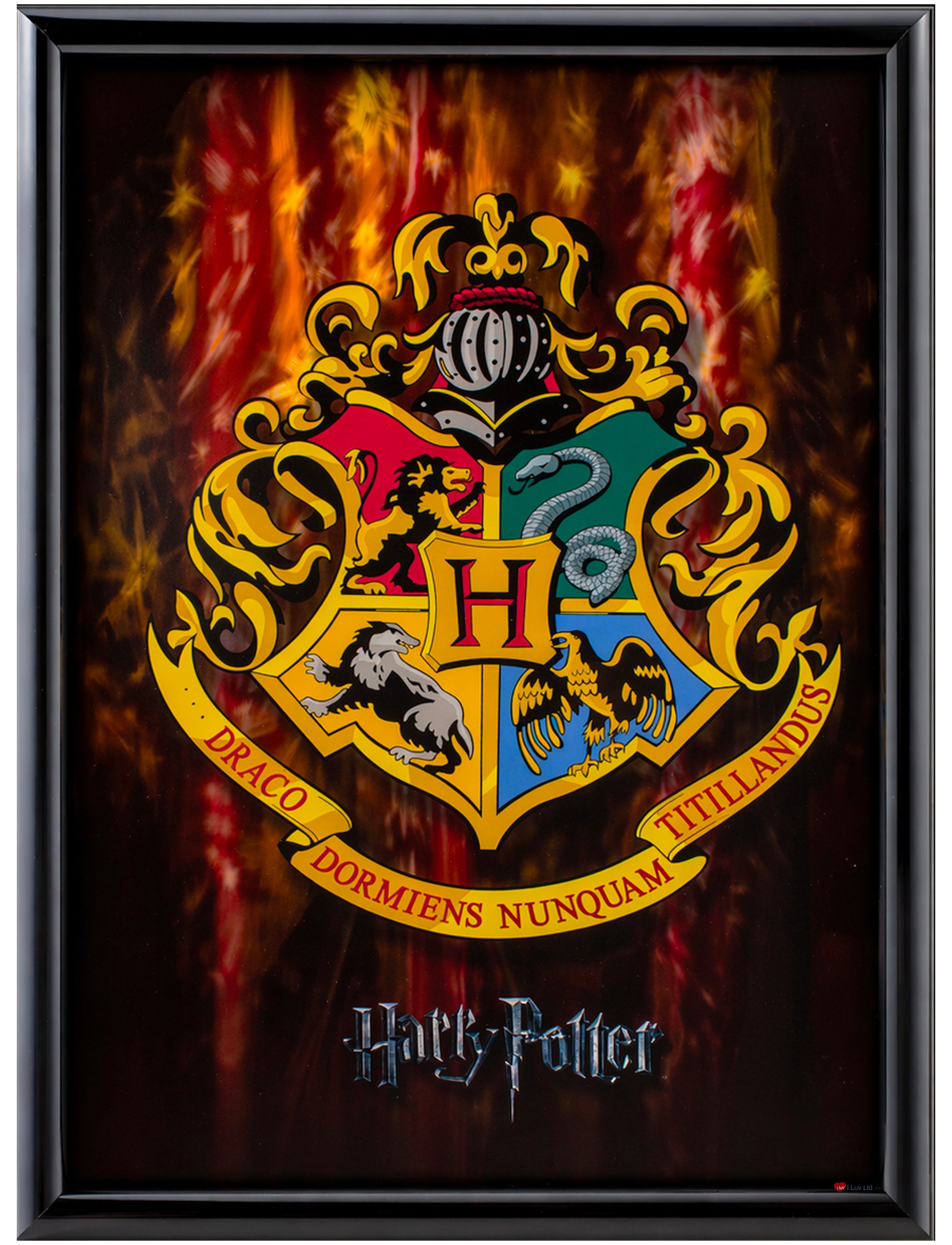 Harry Potter Hogwarts Crest Framed Poster 30x40cm – Wizarding World Wall Art Print