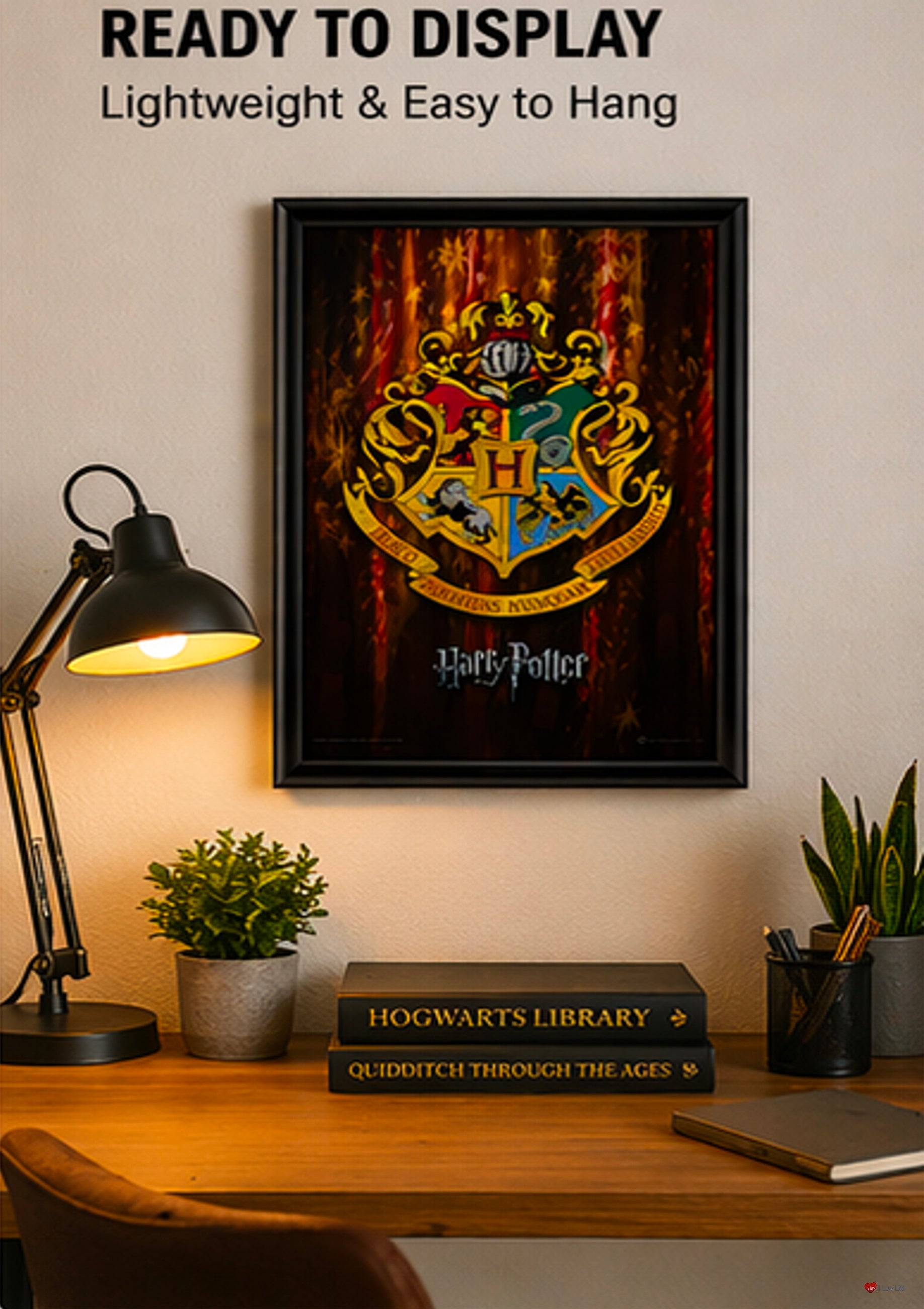 Harry Potter Hogwarts Crest Framed Poster 30x40cm – Wizarding World Wall Art Print