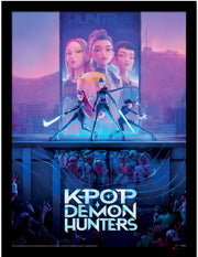 K-Pop Demon Hunters Huntrix Poster 30x40cm – Rumi Zoey Mira Key Art Wall Print Collectible