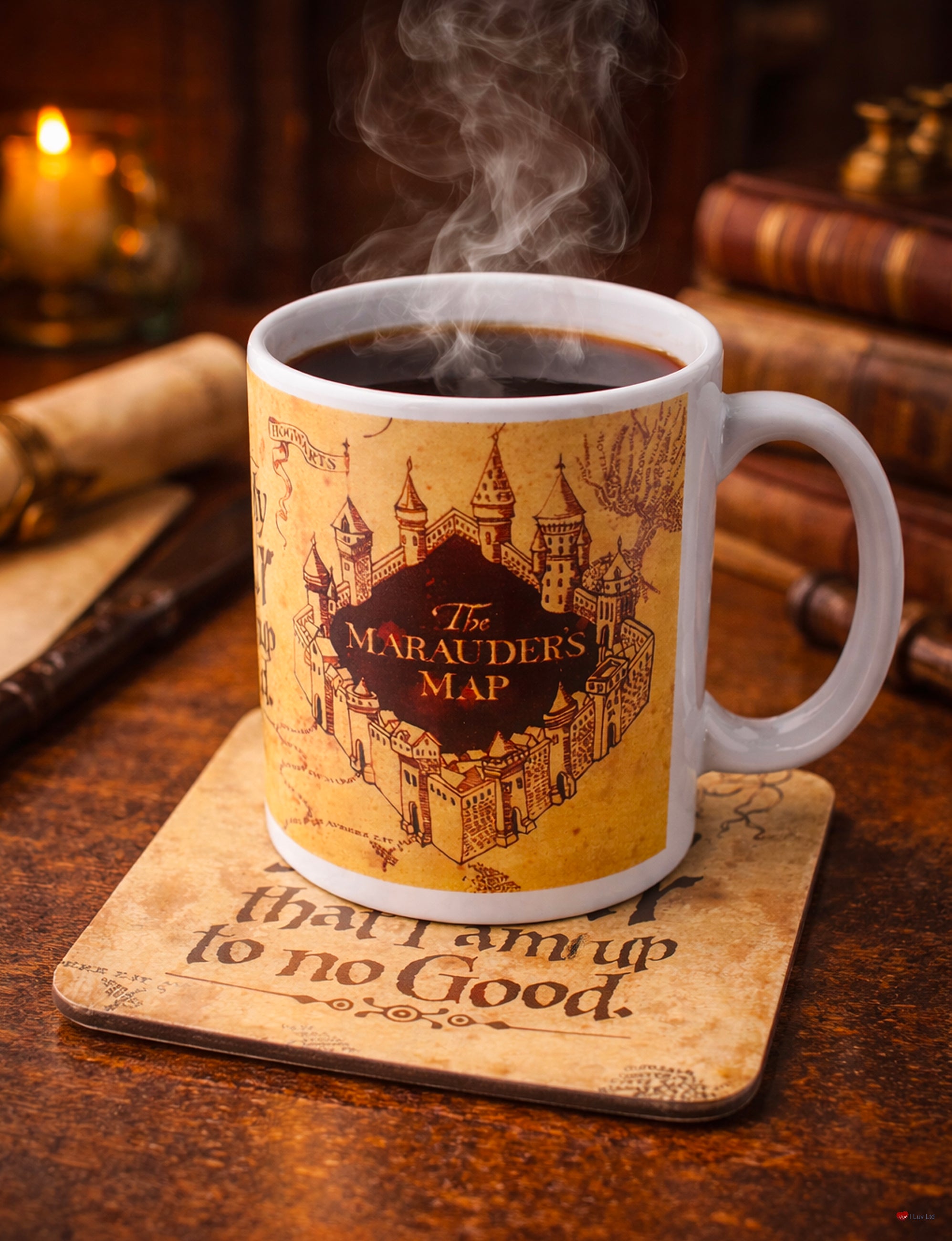 Harry Potter Marauders Map Gift Set – Mug Coaster & Keyring Hogwarts Collectible Gift Box