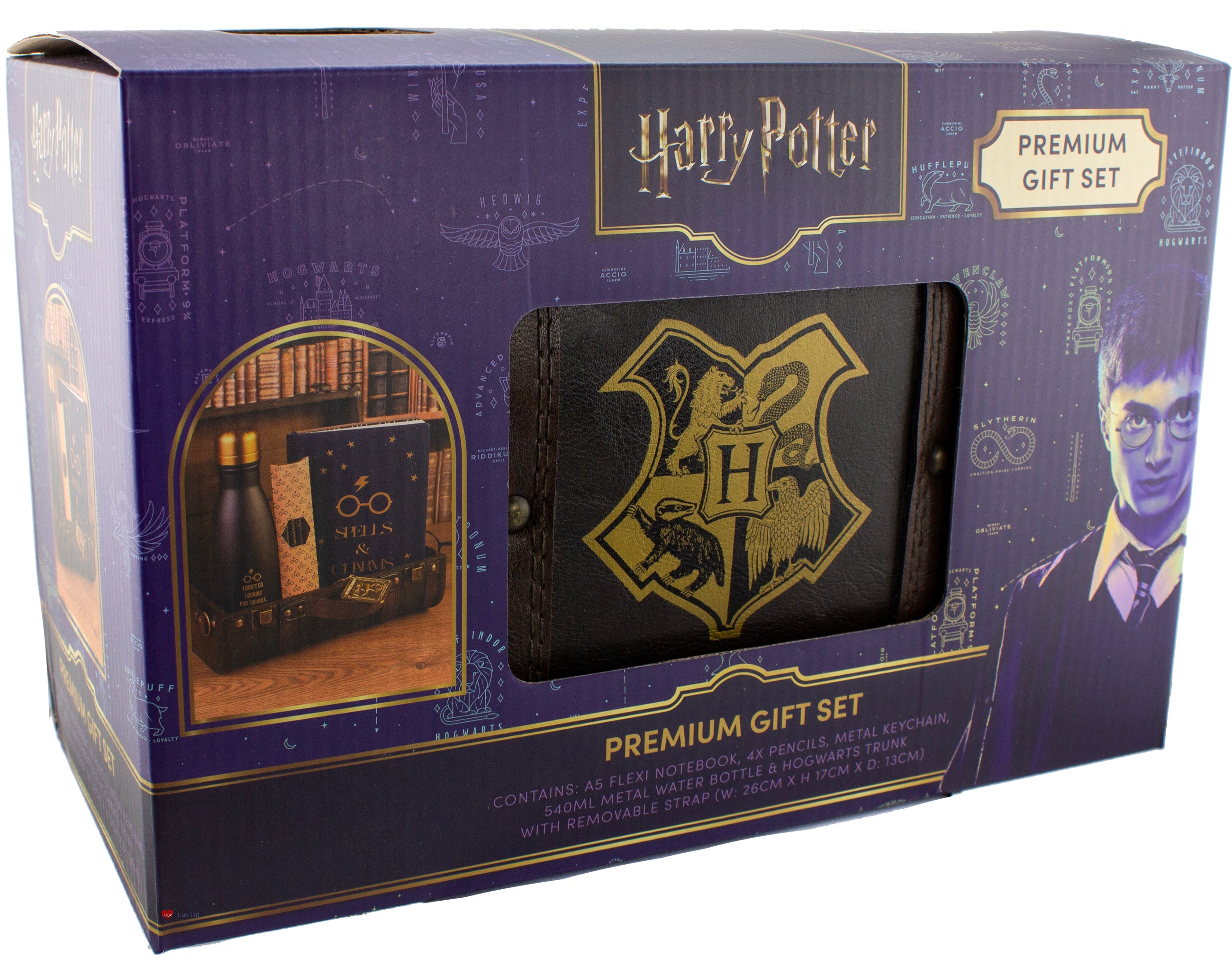 Harry Potter Hogwarts Trunk Gift Set – Notebook Water Bottle & Accessories Collectible Suitcase Gift Box