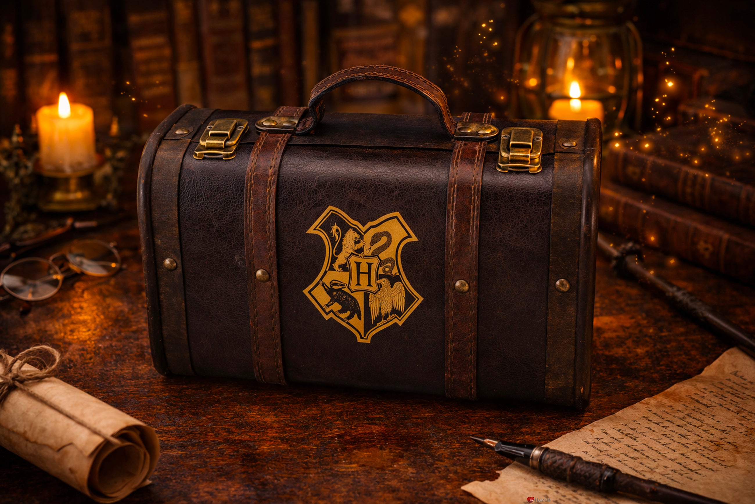 Harry Potter Hogwarts Trunk Gift Set – Notebook Water Bottle & Accessories Collectible Suitcase Gift Box