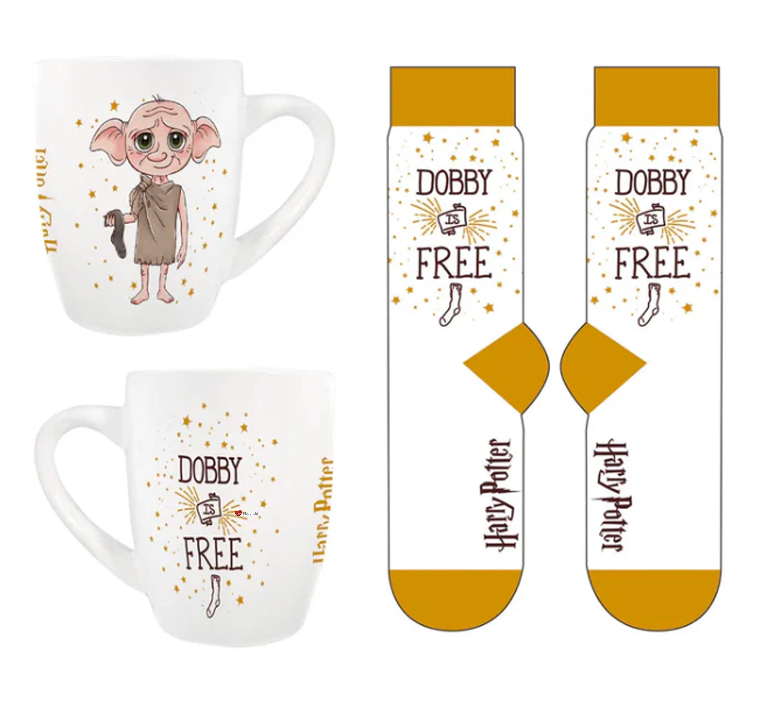 Harry Potter Dobby Mug and Socks Set – Dobby Is Free Wizarding World Gift Set