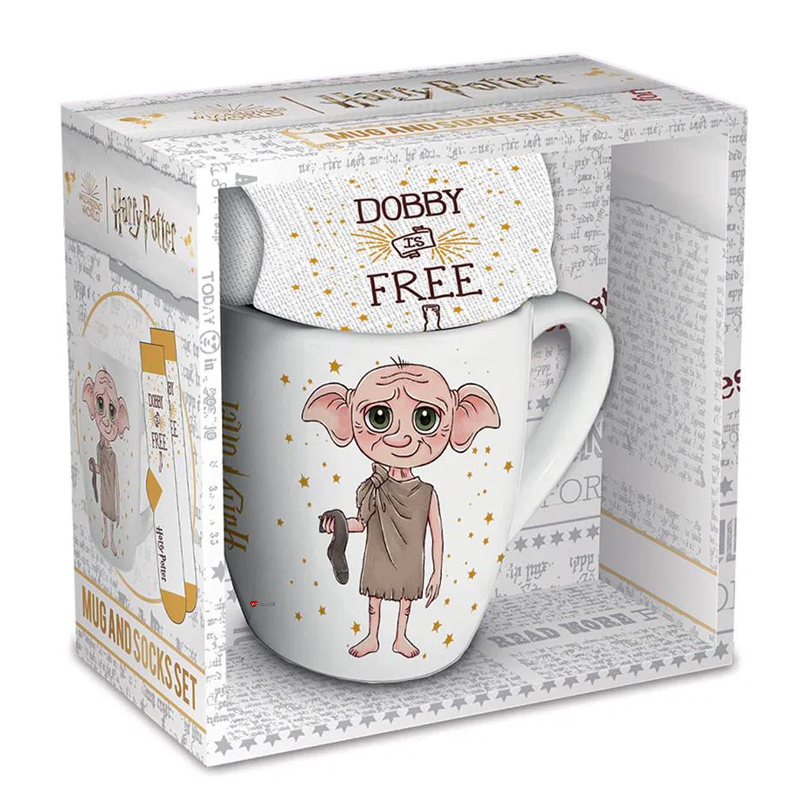 Harry Potter Dobby Mug and Socks Set – Dobby Is Free Wizarding World Gift Set