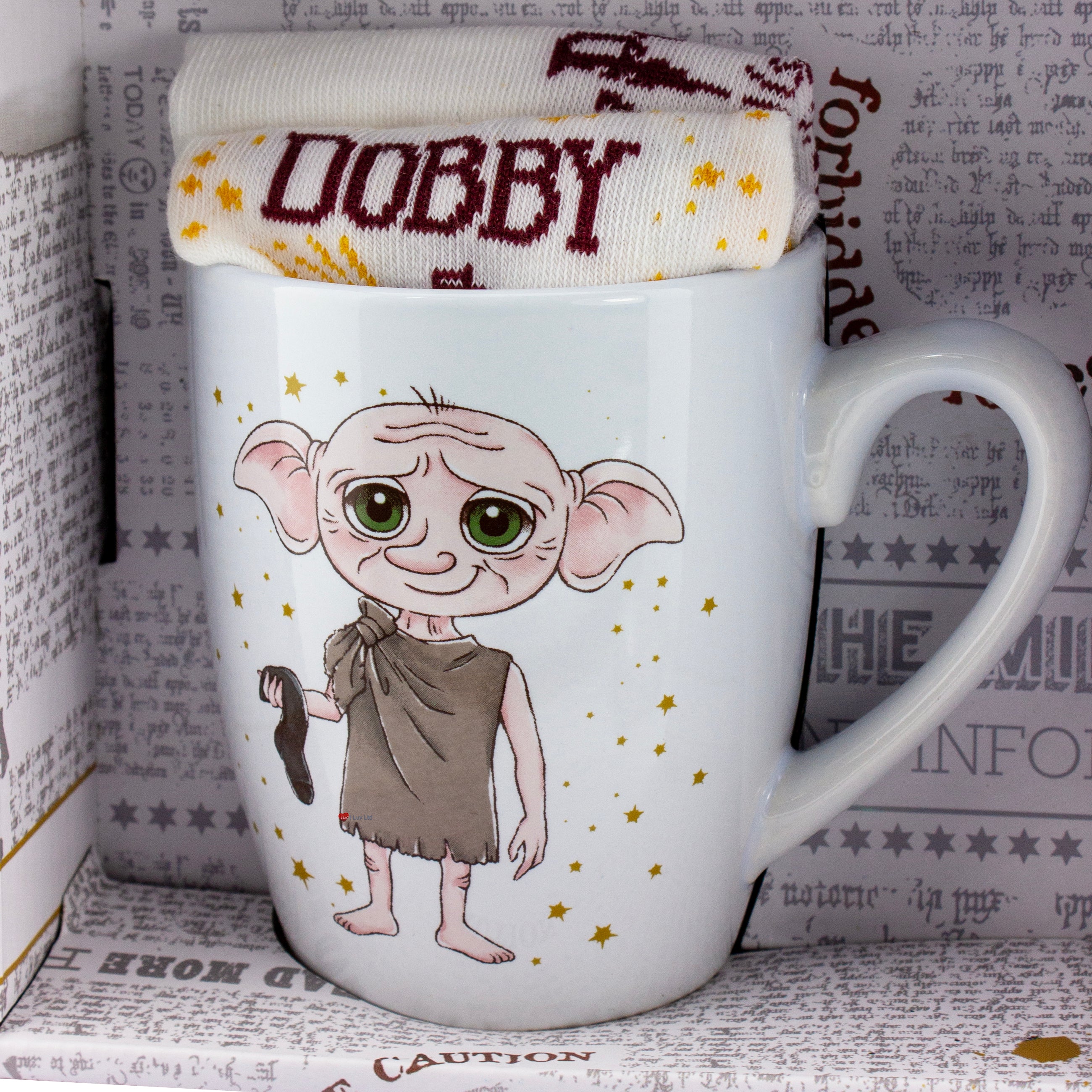 Harry Potter Dobby Mug and Socks Set – Dobby Is Free Wizarding World Gift Set