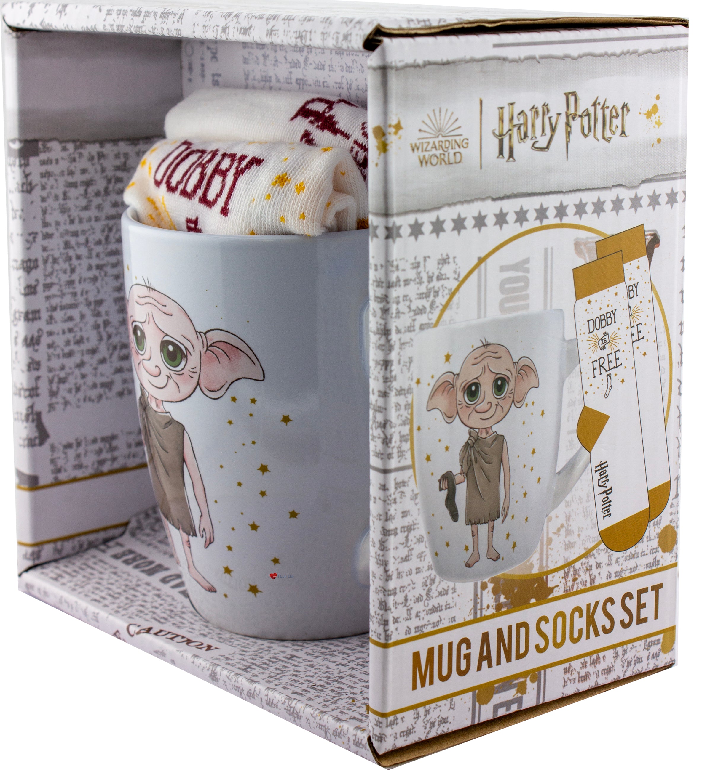 Harry Potter Dobby Mug and Socks Set – Dobby Is Free Wizarding World Gift Set