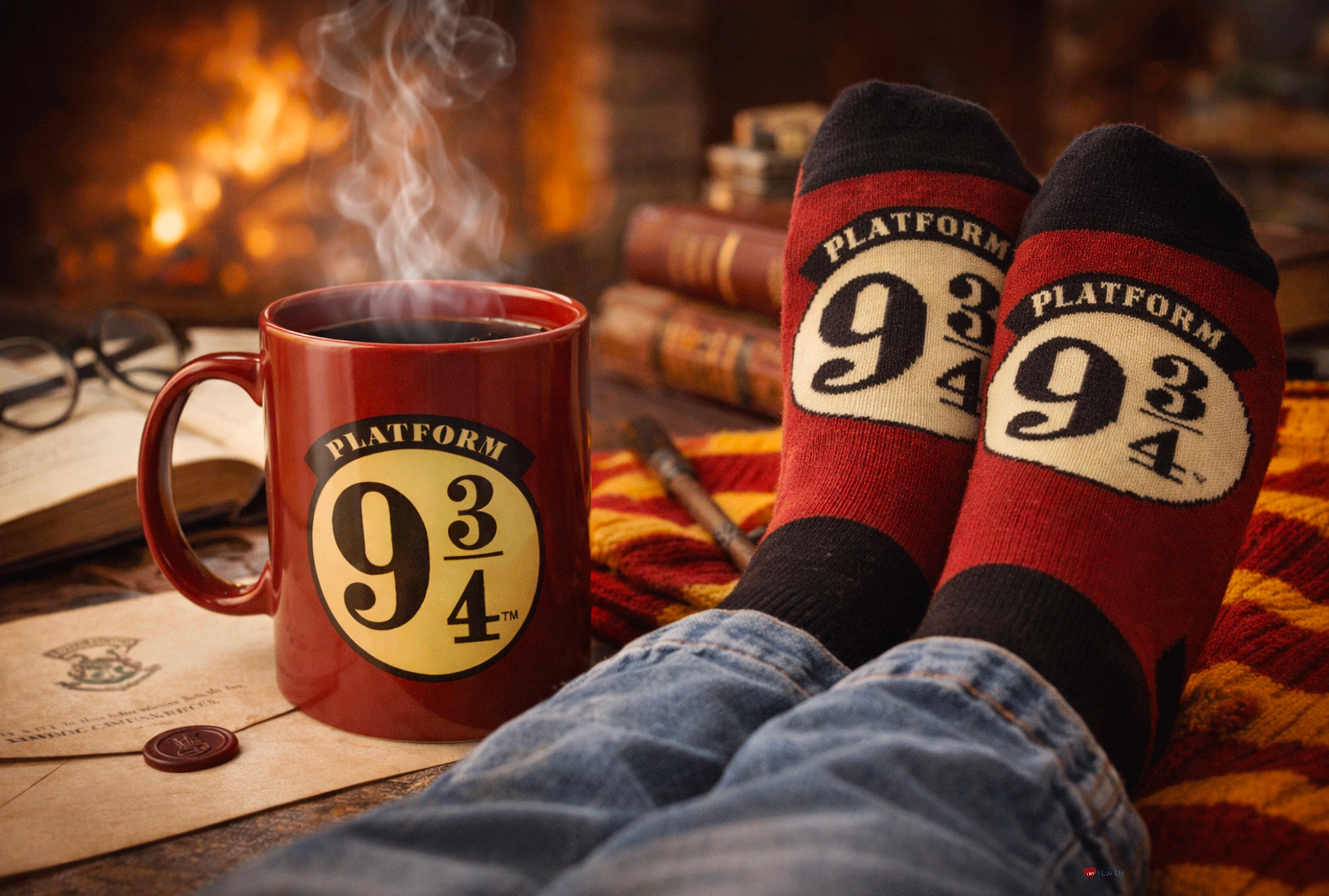 Harry Potter Platform 9 3/4 Mug and Socks Gift Set – Hogwarts Express Coffee Mug & Socks Set