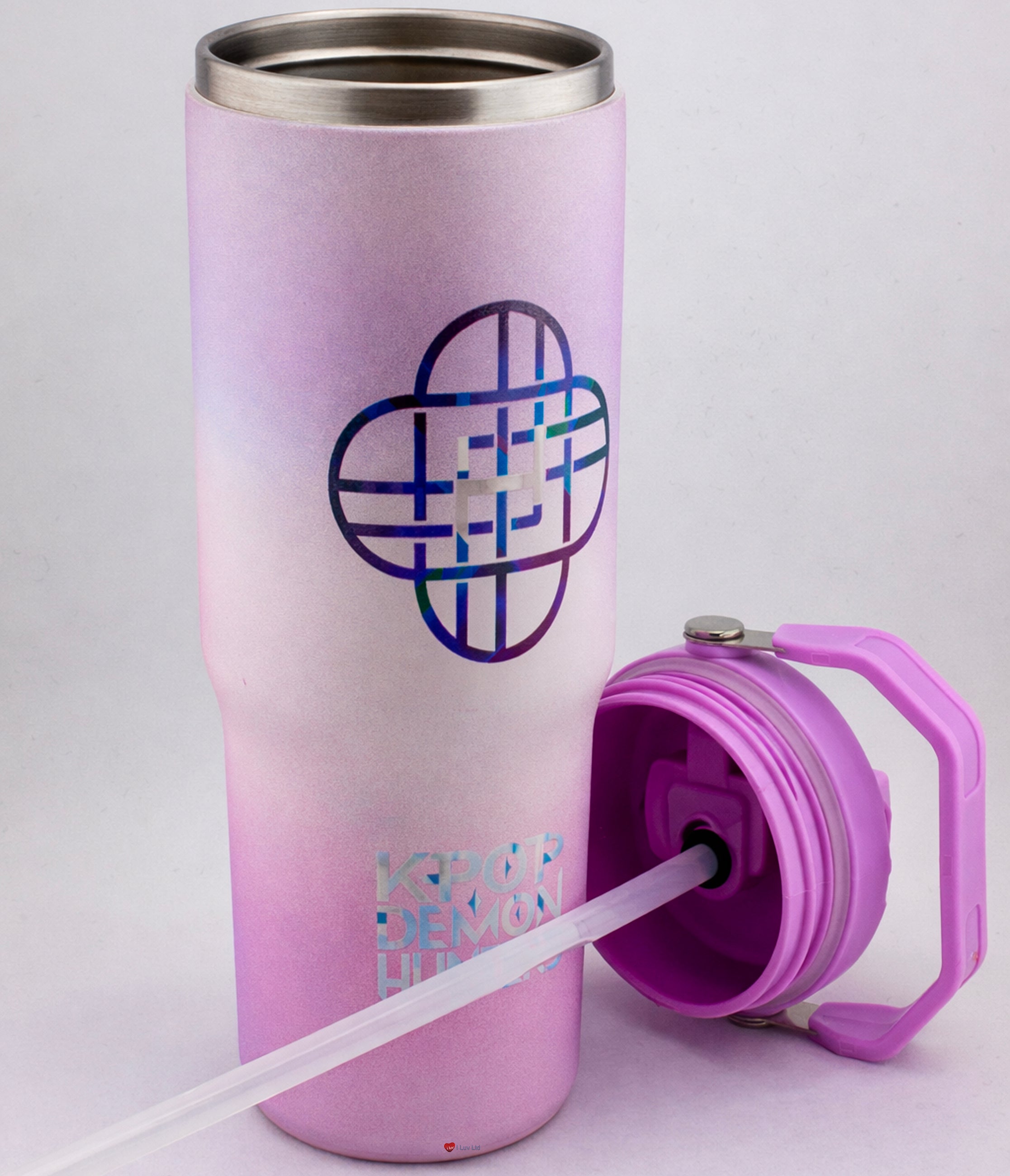 K-Pop Demon Hunters Huntrix Logo 30 oz Tumbler Bottle – Large Drinks Cup Travel Water Bottle