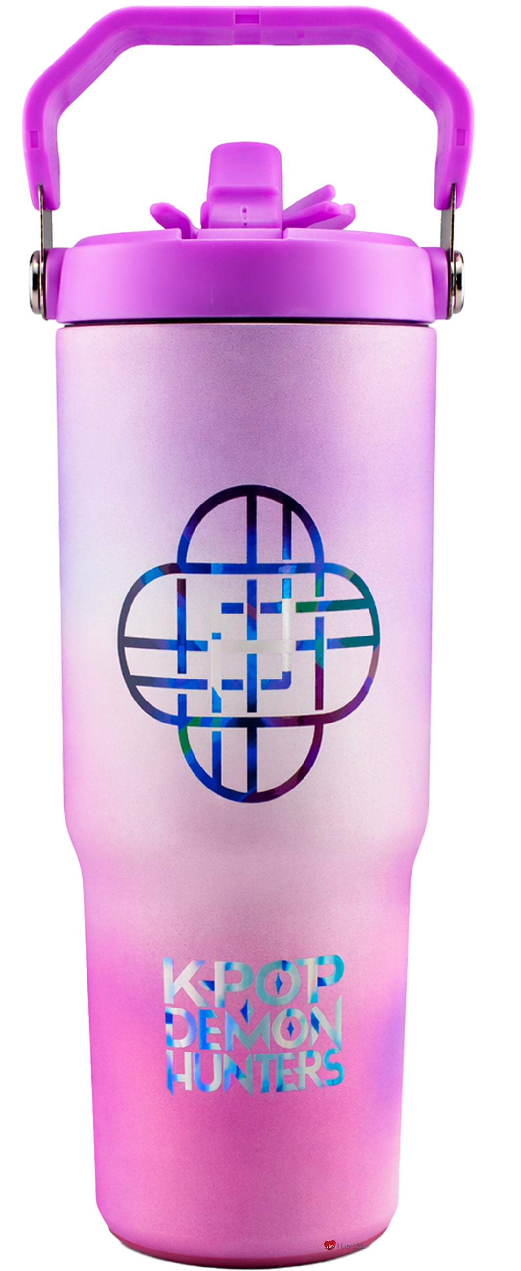K-Pop Demon Hunters Huntrix Logo 30 oz Tumbler Bottle – Large Drinks Cup Travel Water Bottle